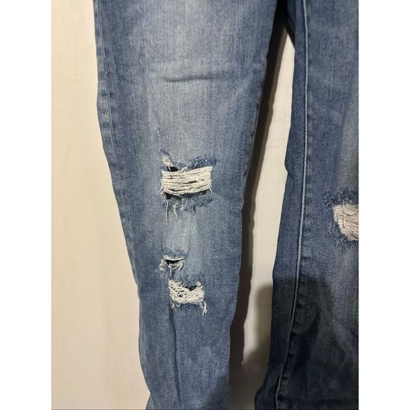 Good American Women's Size 8/29 Blue Distressed Jeans - Picture 3 of 6